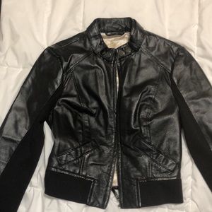 Black leather jacket
